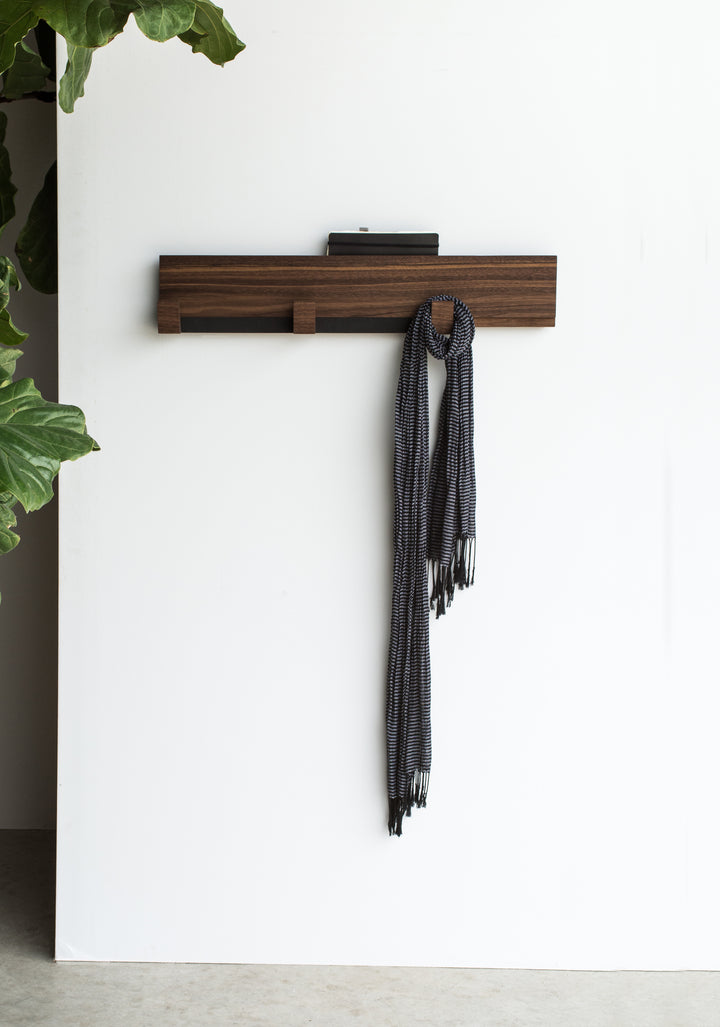 Entryway Wall Rack |  Walnut