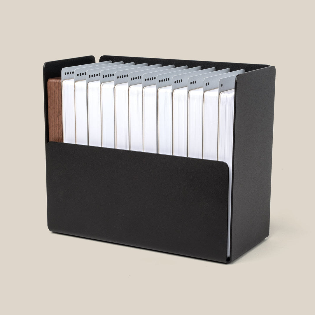 Analog Archive Box (Black Steel / Walnut Wood)