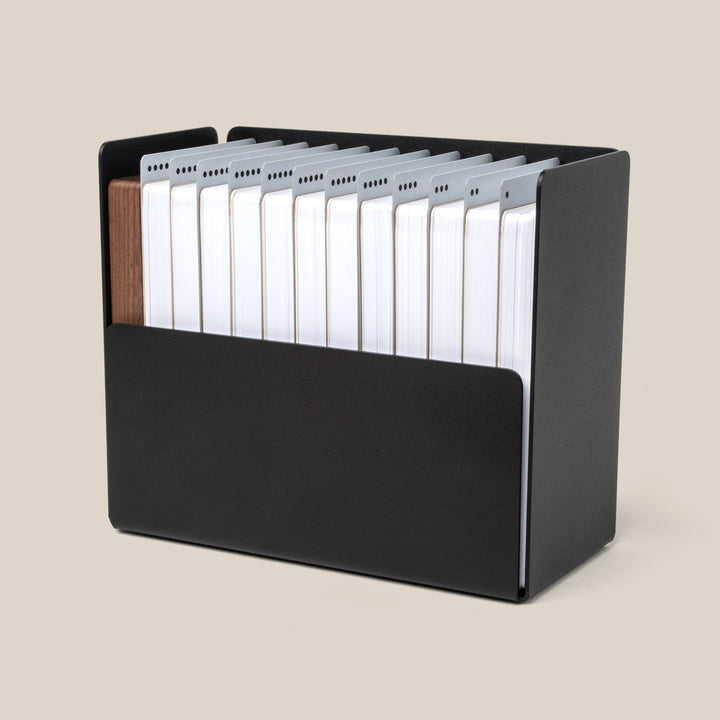 Analog Archive Box (Black Steel / Walnut Wood)