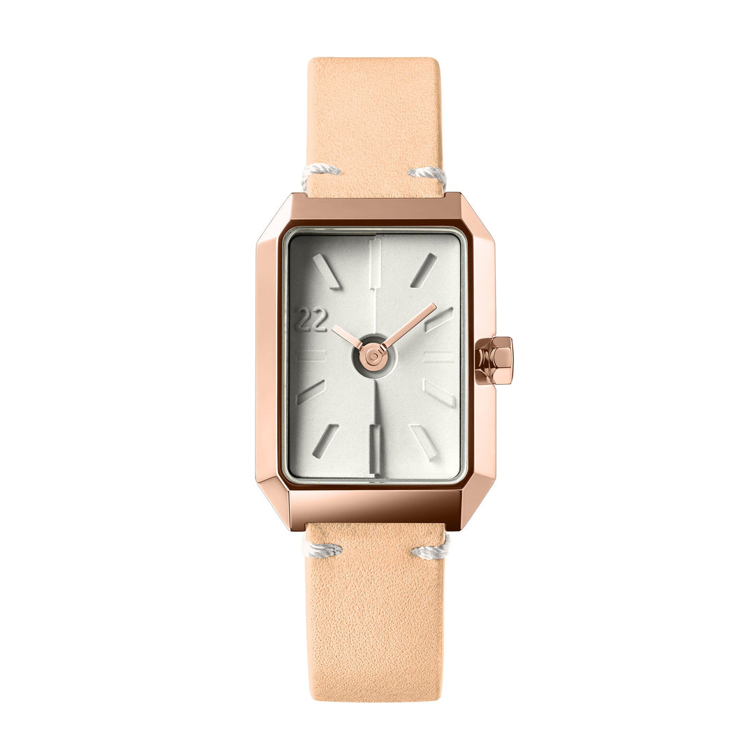 Ups & Downs Rectangular Concrete Watch - Milk Tea Edition