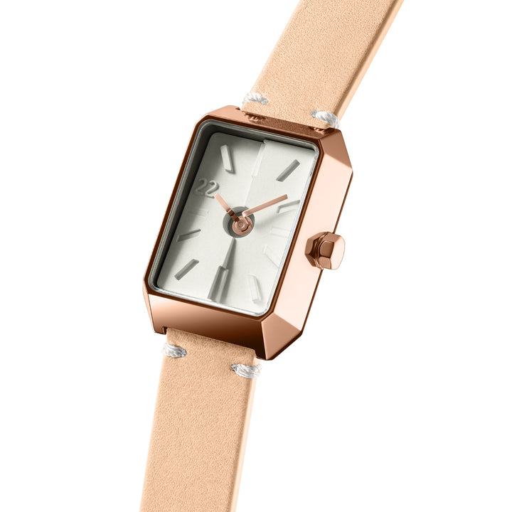 Ups & Downs Rectangular Concrete Watch - Milk Tea Edition