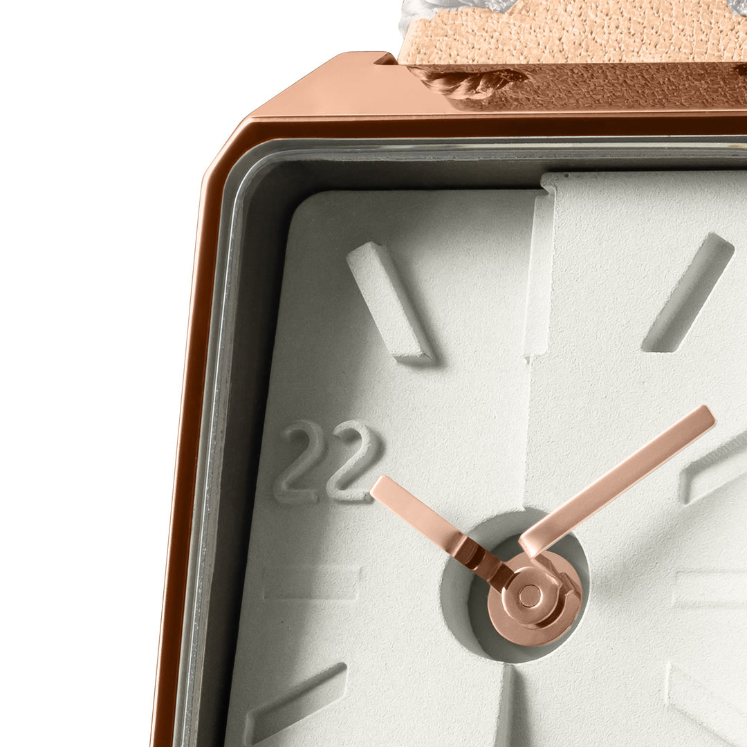 Ups & Downs Rectangular Concrete Watch - Milk Tea Edition