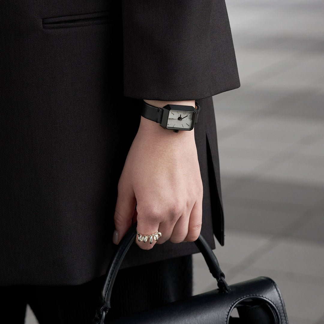 Ups & Downs Rectangular Concrete Watch - Piano Keys Edition