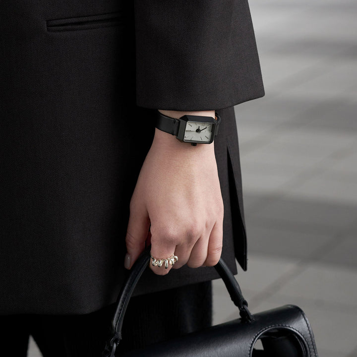 Ups & Downs Rectangular Concrete Watch - Piano Keys Edition