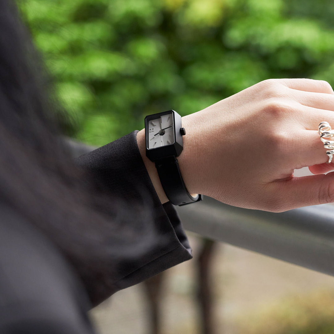 Ups & Downs Rectangular Concrete Watch - Piano Keys Edition