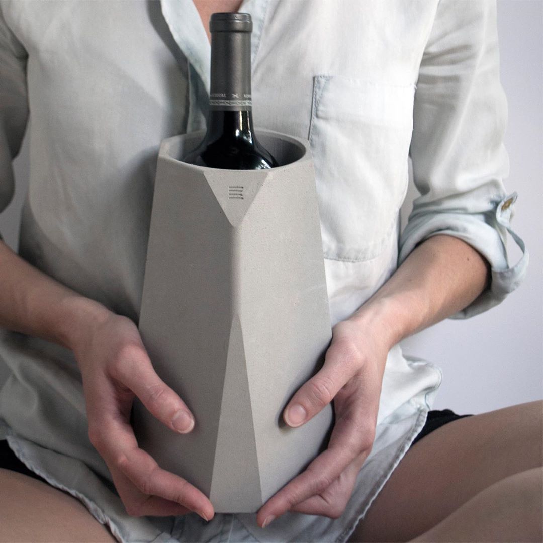 Woman Holding A Corvi Wine Cooler