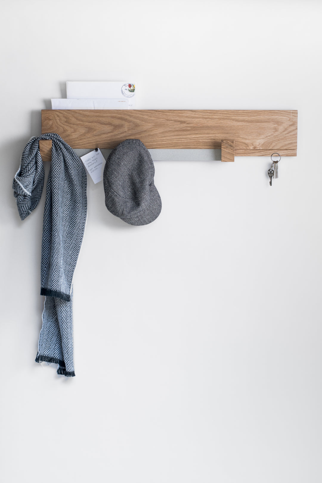 Entryway Wall Rack |  White Oak