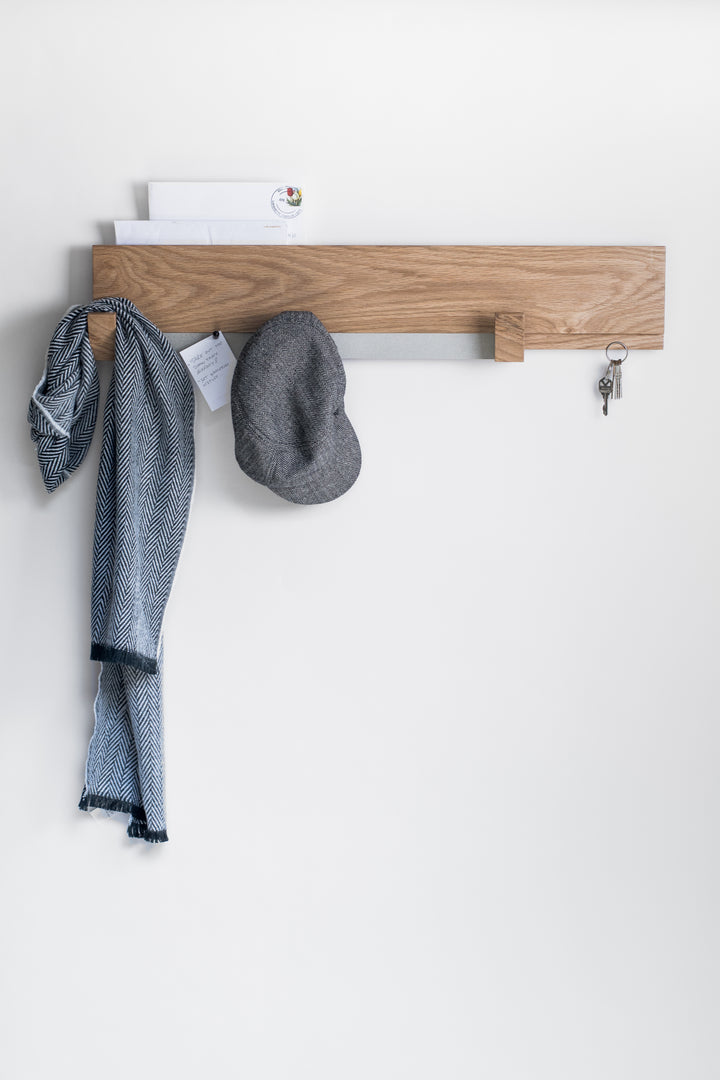 Entryway Wall Rack |  White Oak
