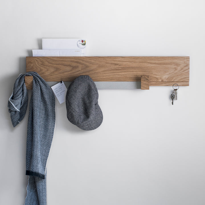 Entryway Wall Rack |  White Oak
