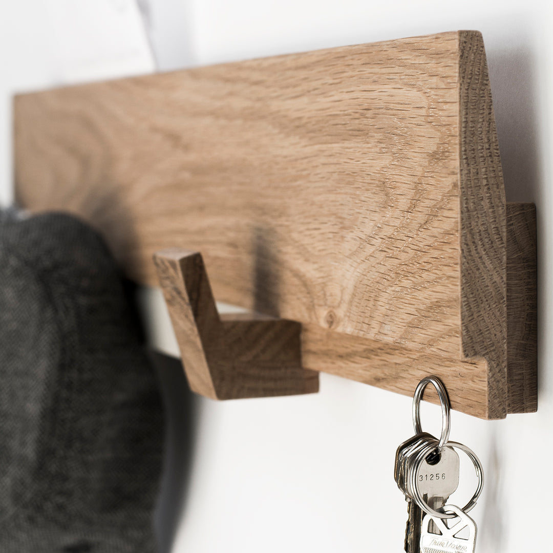 Entryway Wall Rack |  White Oak