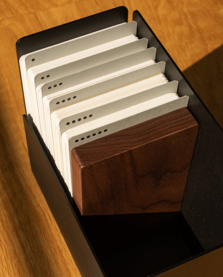 Analog Archive Box (Black Steel / Walnut Wood)