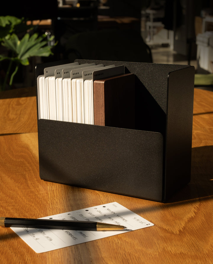 Analog Archive Box (Black Steel / Walnut Wood)