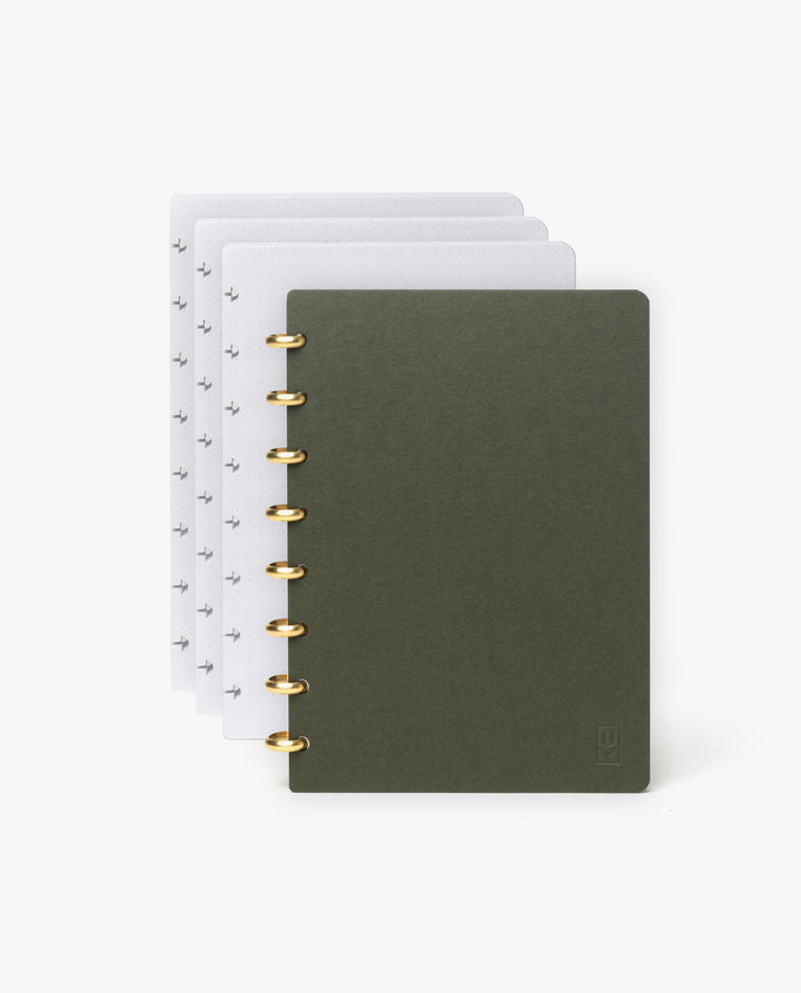 Discbound Journal Bundle (Standard 6"x 8.5" Journal + 3 Refills)