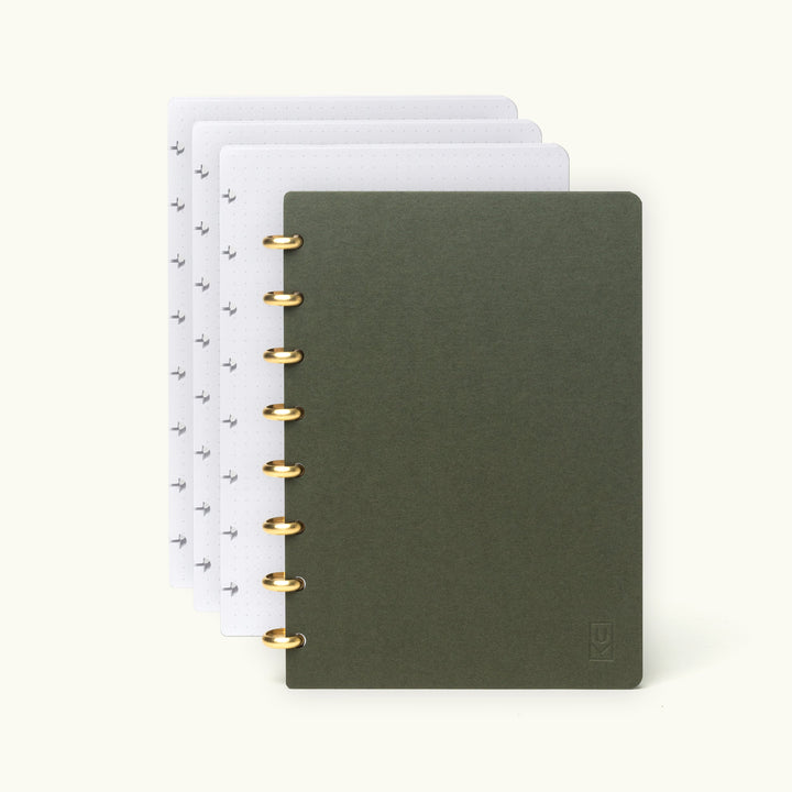Discbound Journal Bundle (Standard 6"x 8.5" Journal + 3 Refills)