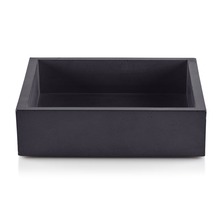 Dark Gray Concrete Cocktail Napkin Bin By Port Living Co.