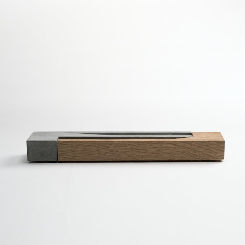 Side View of KOMOLAB Incense Burner (White Oak)