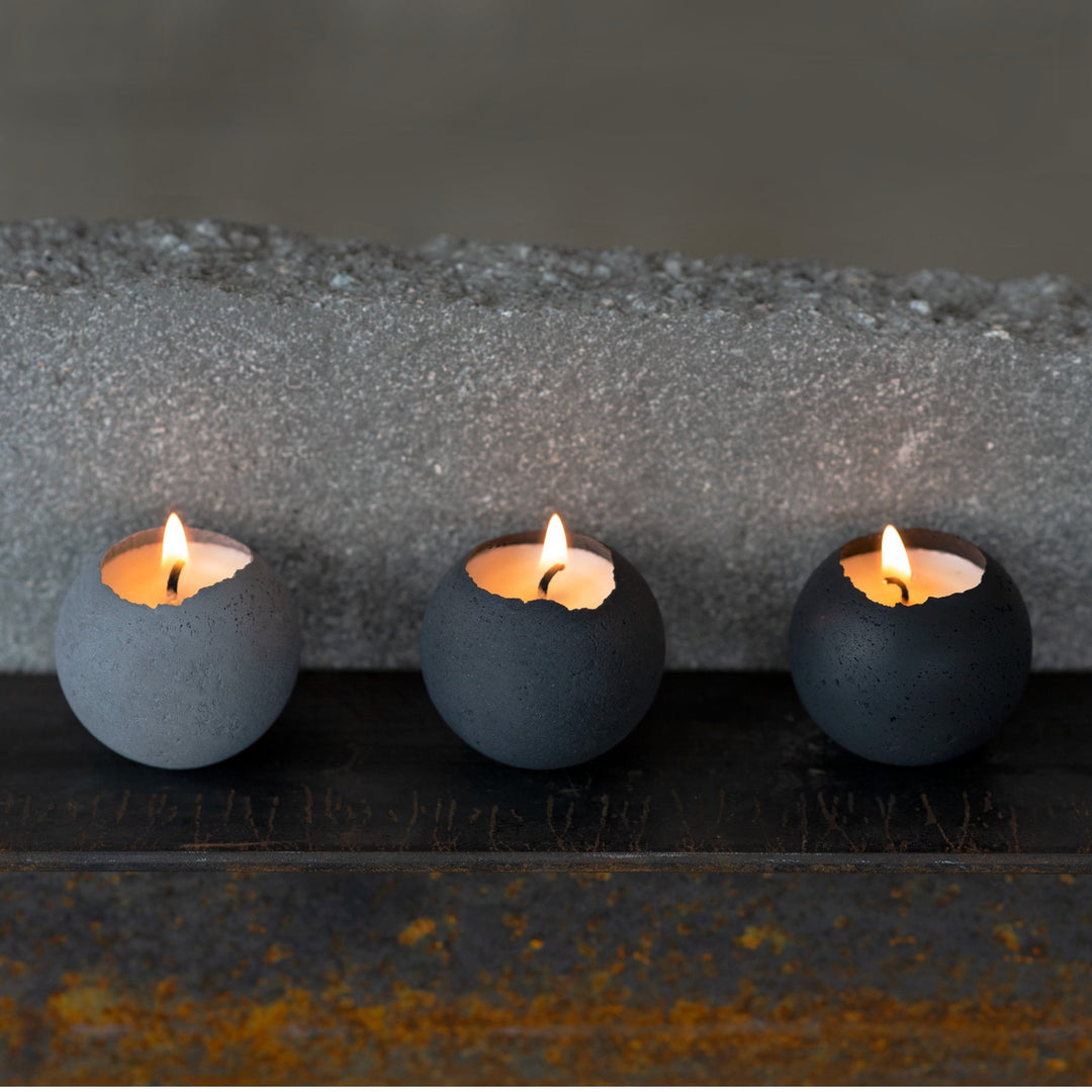 S - Orbis Tealights x3 - IntoConcrete