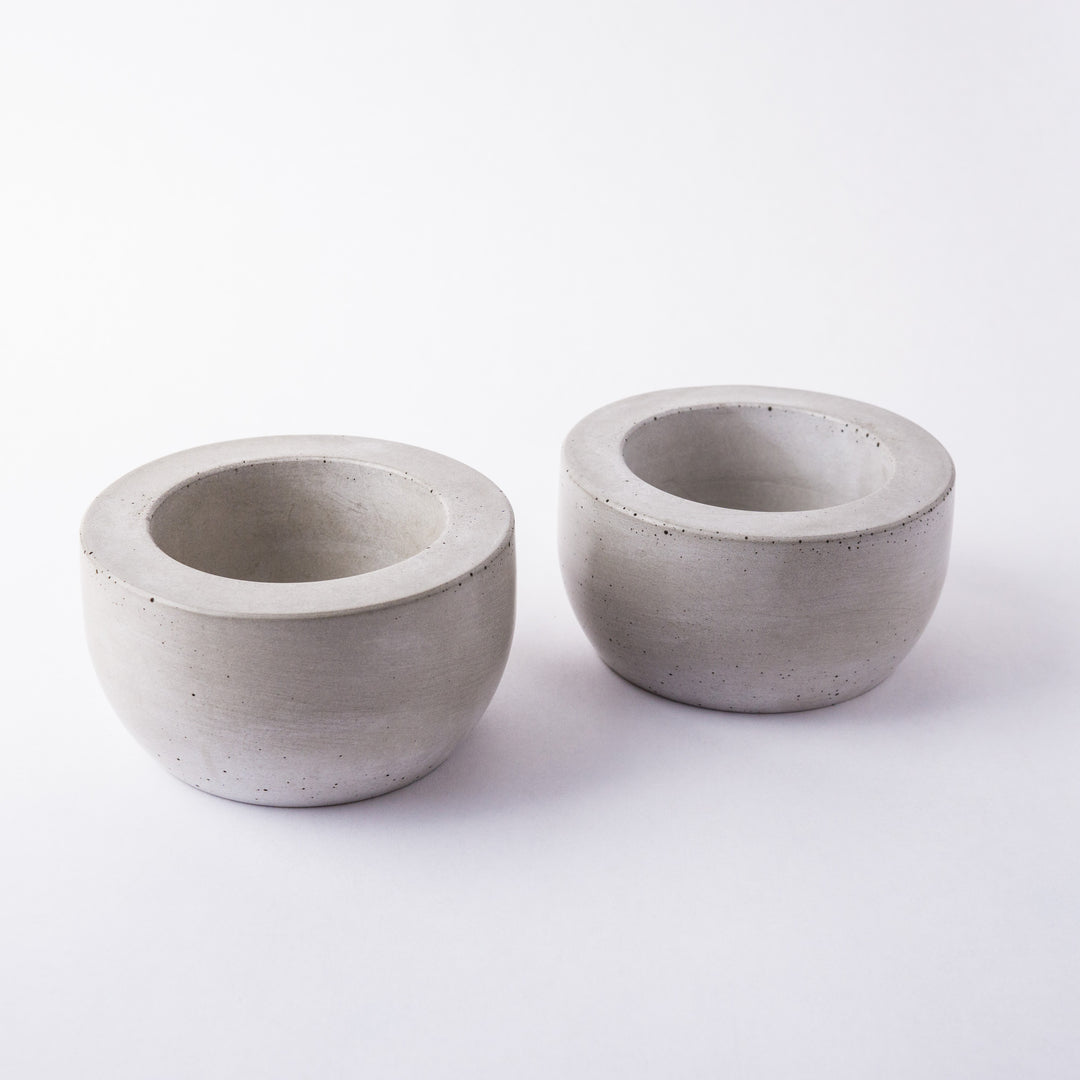 Gray Concrete Pots For Succulents And Herbs By Port Living Co.