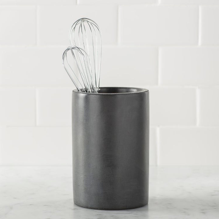 Dark Gray Concrete Utensil Holder By Port Living Co.