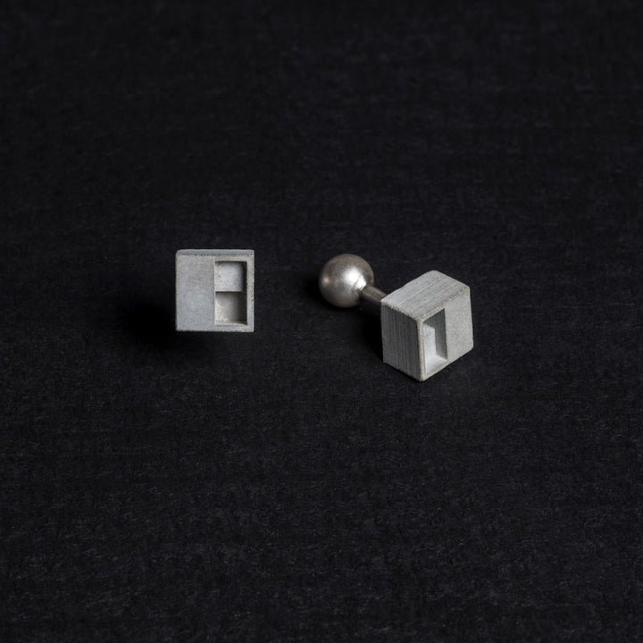 Elements Concrete Cufflinks #1 By Material Immaterial Studio On A Black Background