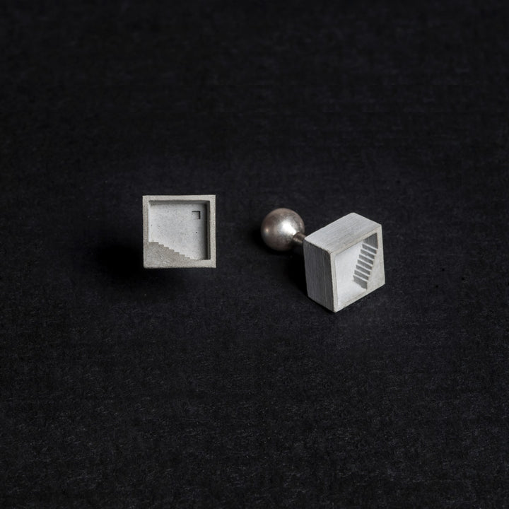 Elements Concrete Cufflinks #3 By Material Immaterial Studio On A Black Background