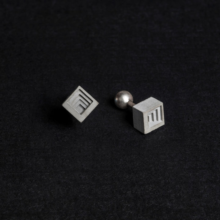 Elements Concrete Cufflinks #4 By Material Immaterial Studio On A Black Background