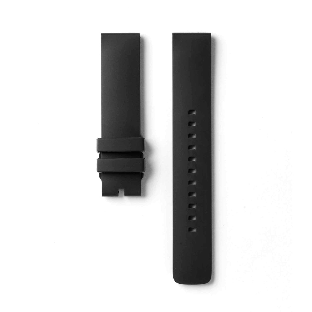 A Black Fluoroelastomer Watch Band by 22STUDIO