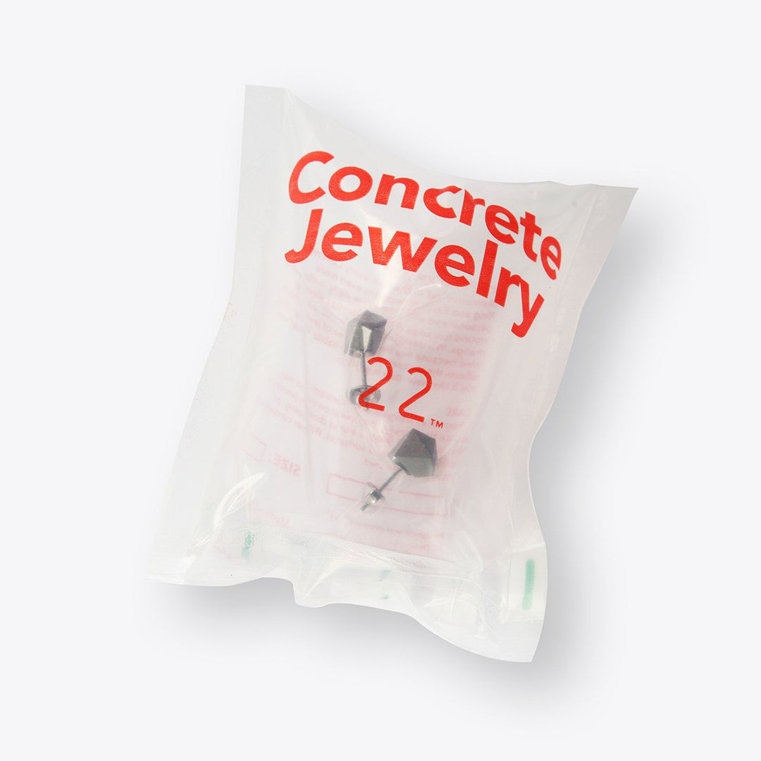 22STUDIO Rock Earrings In Plastic Packaging