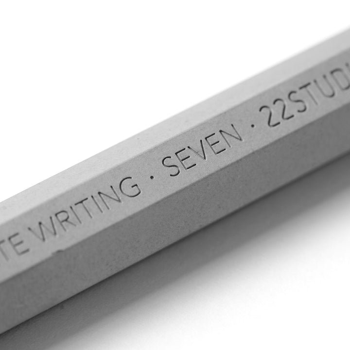 22STUDIO Concrete Pen Engraved With The Word Seven