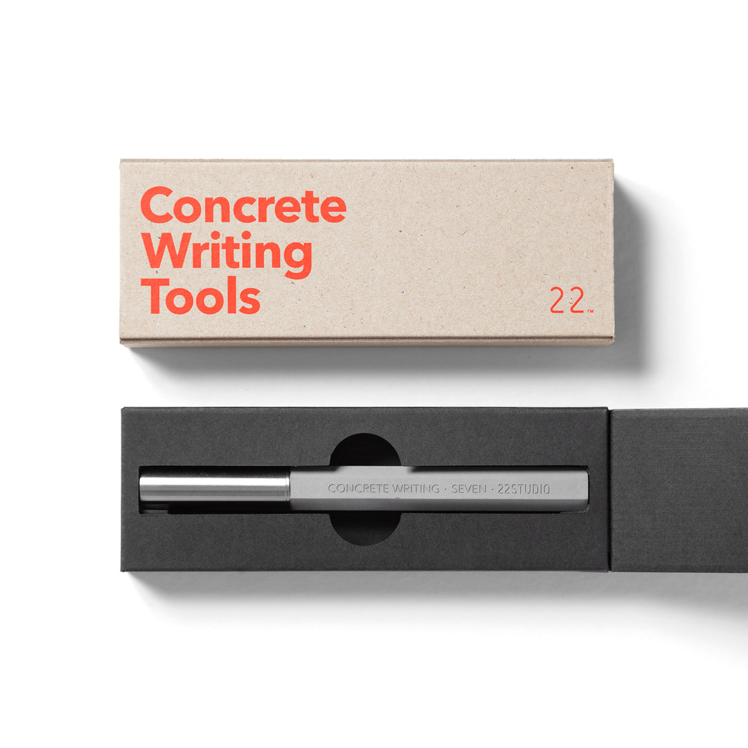 A 22STUDIO Seven Fountain Pen in its Cardboard Packaging